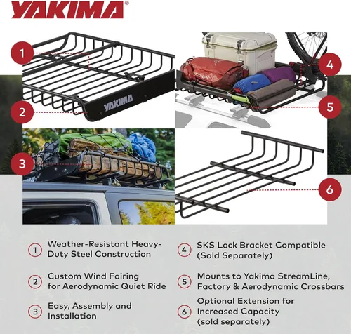 Miniatura 8 de Yakima MegaWarrior canasta de carga para techo de auto