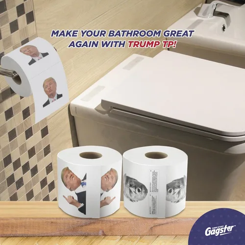Miniatura 5 de Gagster Donald Trump - Papel higiénico divertido de 3 capas, 200 hojas, paquete de regalo de broma
