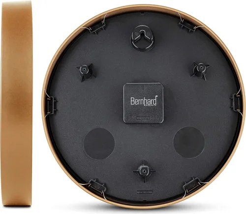 Miniatura 5 de Bernhard Products Reloj de pared moderno de 13 pulgadas, silencioso, silencioso, sin tictac, decorativo, elegante, aspecto de mármol negro y marco