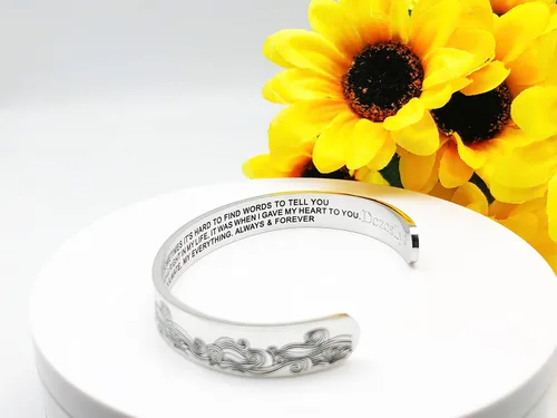 Miniatura 4 de Dczosily Pulseras inspiradoras para mujer, de acero inoxidable, pulseras motivacionales, regalos personalizados para mejores amigas