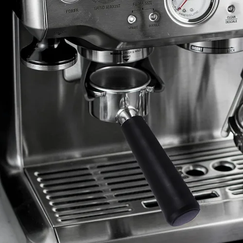 Miniatura 7 de Cesta de filtro de portafiltro desnudo sin fondo de 2.126 in, incluye 3 orejas, mango portafiltro de acero inoxidable con cepillo de limpieza