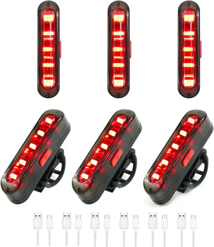Miniatura 7 de Luz trasera de bicicleta, luces traseras de bicicleta USB-C recargable LED linterna de seguridad para ciclismo con 4 modos de luz para carretera