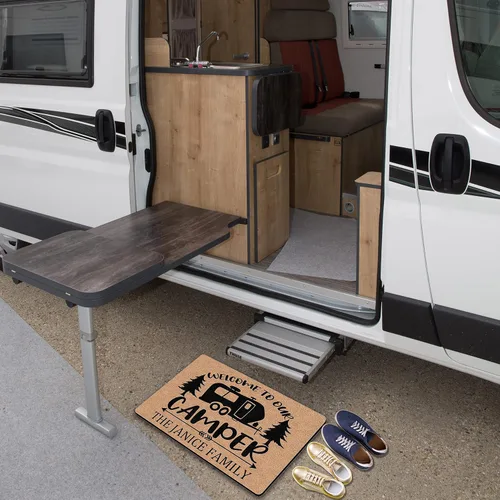 Miniatura 7 de Alfombras de camping con nombre personalizado, bienvenido a nuestra caravana, alfombrillas para exteriores, antideslizantes, coloridas, alfombra