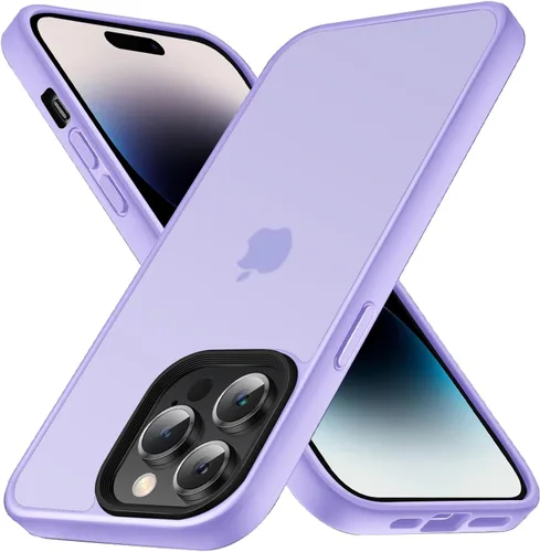 Miniatura 14 de Yriklso Funda para iPhone 11 Pro Max, protección contra caídas de grado militar, carcasa trasera dura translúcida - rosa esmerilado