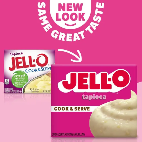 Miniatura 5 de Jell-O Cocine y sirva pudín sin grasa y relleno de pastel, tapioca, 3