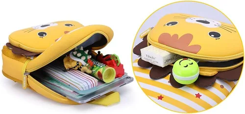 Miniatura 7 de Mochila impermeable para niños de 2 a 5 años para el jardín de niños mochila 3D de lindos dibujos animados de neopreno mochila de animales para niños