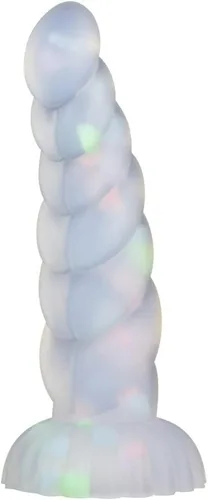 SXOVO Consolador de monstruo realista luminoso, enorme consolador anal grueso de silicona con ventosa para manos libres, consolador alienígena,
