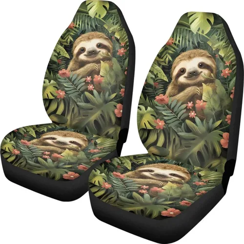 Miniatura 44 de INSTANTARTS Fundas de asiento de coche con diseño de dalia estética, solo para asientos delanteros, protector de asiento de vehículo, 2 unids/set