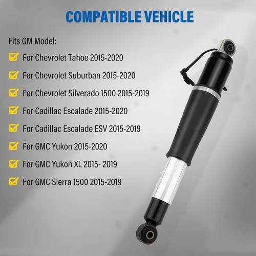 Miniatura 3 de 84176675 23151122 23267007 23290661 Par de amortiguadores de puntal de aire traseros con reemplazo eléctrico para Chevrolet Tahoe Suburban Cadillac