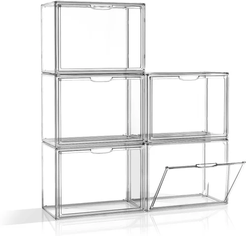 Miniatura 8 de Organizador de Carteras para Clóset, Paquete de 3 Organizadores de Almacenamiento de Carteras, Vitrina de Acrílico Transparente para Coleccionables