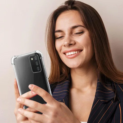 Miniatura 4 de Funda Samsung A03s, Samsung Galaxy A03s y protector de pantalla, a prueba de golpes, transparente, delgada, suave, de silicona TPU protectora