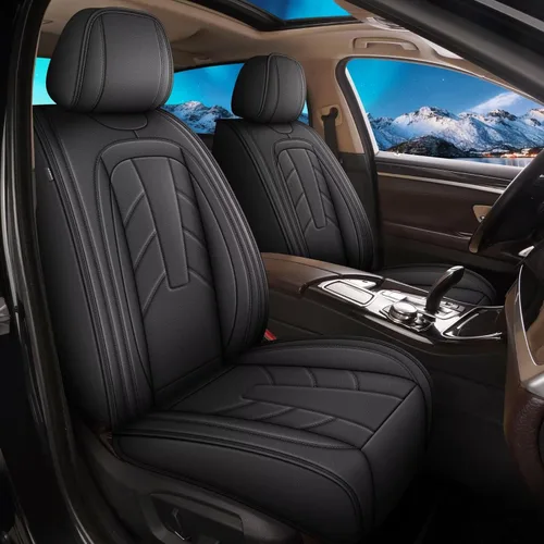 Miniatura 10 de IKABEVEM Fundas de Asiento Compatibles con Ford Maverick 2022-2025 2PCS Fundas de Asiento Delantero de Automóvil de Cuero Sintético Cojín de Asiento