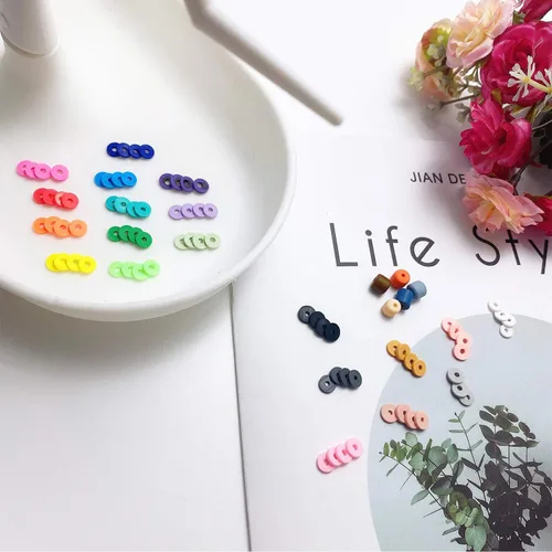 Miniatura 5 de Coiris - Cuentas de vinilo heishi ecológicas hechas a mano, de polímero/arcilla, de 6 mm. Cuentas espaciadoras para collar, pulsera aretes, joyería