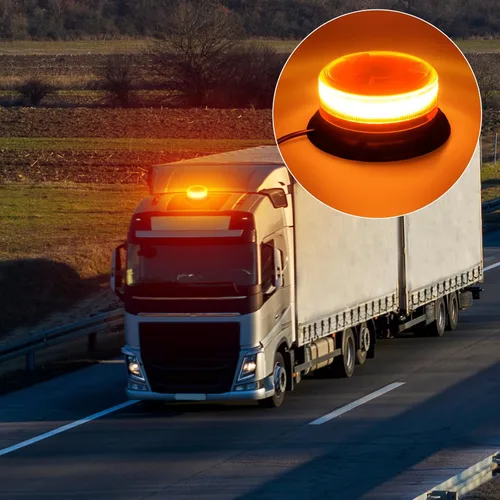Miniatura 2 de Luces de baliza para camiones, luces estroboscópicas para vehículo, luz magnética intermitente de emergencia para remolque, camión de trabajo