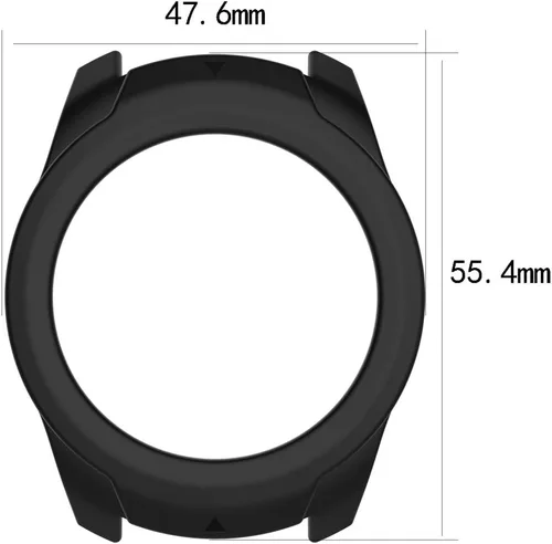 Miniatura 4 de Funda protectora de silicona para TicWatch Pro, funda protectora para reloj inteligente TicWatch Pro, suave y duradera (silicona negra)
