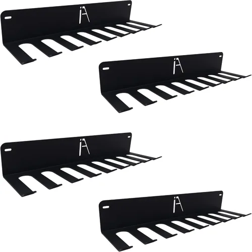 Miniatura 7 de IRON AMERICAN USA Omega Beast - Estante de almacenamiento de gimnasio con 11 ganchos, organizador de pared de gimnasio resistente, almacenamiento