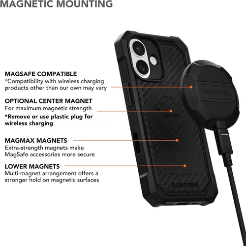 Miniatura 3 de Rokform Funda rígida compatible con iPhone 17, cubierta magnética (Negro)