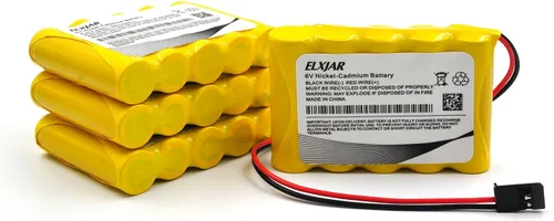Paquete de 4 baterías receptoras Ni-Cd de 6 V 1000 mAh con conectores Hitec para aviones RC, aviones RC, helicópteros RC, compatible con receptores