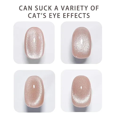 Miniatura 5 de Polvo cromado para uñas de ojo de gato, polvo cromado para esmalte de uñas de gel, pigmento de efecto ojo de gato plateado para decoración de diseño