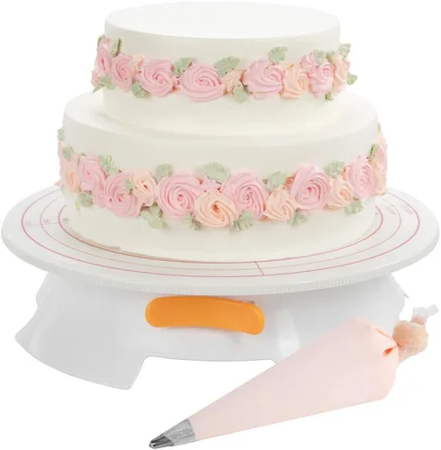 Miniatura 28 de Restaurantware Pastry Tek - Tocadiscos para tartas de 12 pulgadas, 1 soporte giratorio resistente para tartas, base antideslizante con interruptor