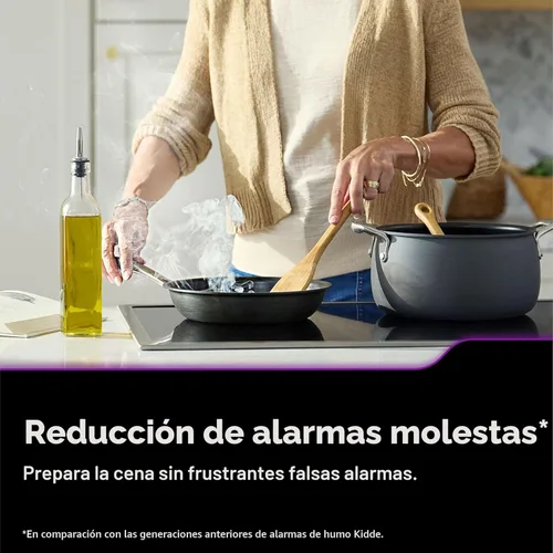 Miniatura 4 de Kidde Detector inteligente de humo y monóxido de carbono habilitado por la aplicación Kidde con cableado, respaldo de batería AA, alertas de voz