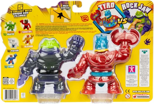 Miniatura 5 de Heroes of Goo Jit Zu Smash Strikers Versus Pack, Tyro Vs Rock Jaw, figuras de acción rellenas de Goo blindadas con las mejores armas de puño