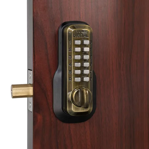 Miniatura 2 de Cerradura mecánica sin llave EZ Lockey USA, Bronce antiguo, 1