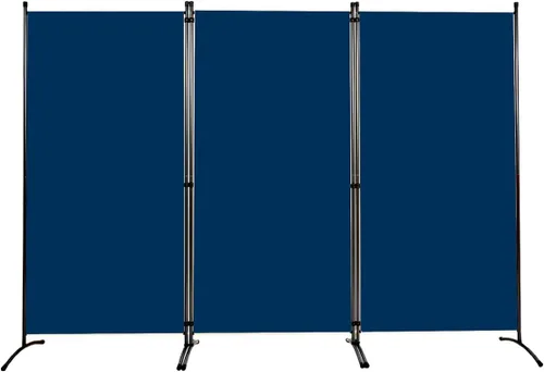 Miniatura 17 de CHOSENM Divisor de pared, 4 paneles divisores de habitación y pantallas de privacidad plegables con pies de soporte más anchos, pantalla de Gris