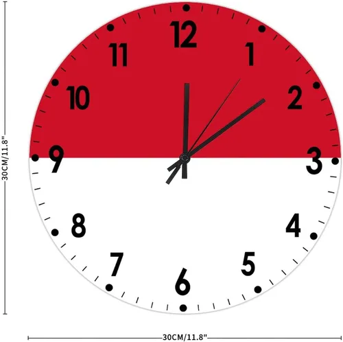 Miniatura 289 de Cheyan Reloj de pared con bandera de Canadá de 12 pulgadas, silencioso, sin tictac, de PVC, funciona con pilas, reloj redondo decorativo, regalo