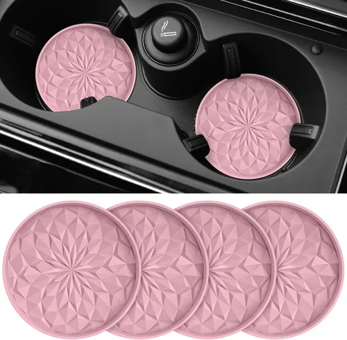 Miniatura 8 de ME.FAN Posavasos de automóvil para portavasos [4 unidades] – Alfombrillas de silicona para tazas de 2.75 pulgadas para automóvil – Accesorios