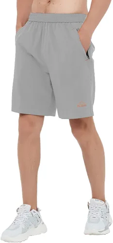 Miniatura 6 de TBMPOY Pantalones cortos de senderismo para hombre, 7 pulgadas, secado rápido, para gimnasio, deportes al aire libre, bolsillos cortos con cremallera
