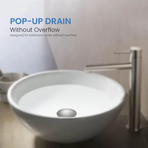 Miniatura 2 de KIBI Tapón de drenaje desplegable para lavabo de baño sin desbordamiento Diseño de cubierta completa de drenaje de tocador Construcción duradera