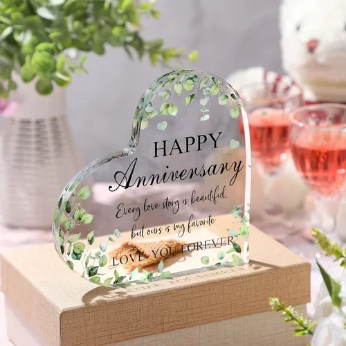 Miniatura 3 de Regalo cardenal de feliz aniversario para mujer, regalo de boda de acrílico para ella, él, pareja, esposa, marido