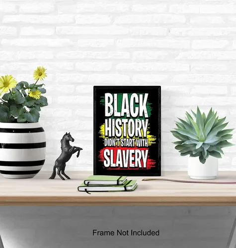 Miniatura 5 de Black History - Arte de pared afroamericano para hombres y mujeres, regalos afroamericanos, orgullo negro, cultura histórica BLM, bandera afro BLM