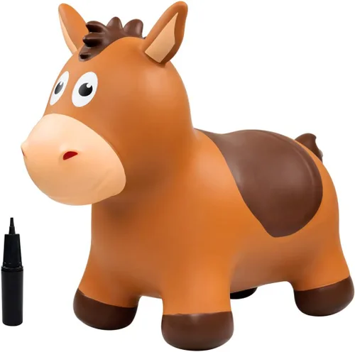 Miniatura 12 de Bouncy Hopper - Juguete inflable de vaca con forma de caballo, juguete inflable para saltar de animales, paseo en gorila en interiores y exteriores