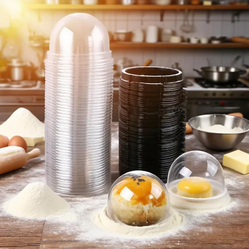 Miniatura 9 de EchoDone Mini cajas de plástico transparente para magdalenas, cúpula de muffins, caja de un solo contenedor, cajas de regalo de boda, cumpleaños