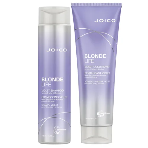 Joico Blonde Life - Juego de champú y acondicionador violeta | Para cabello rubio fresco y brillante | Neutraliza los tonos cobrizos | Desterrar los