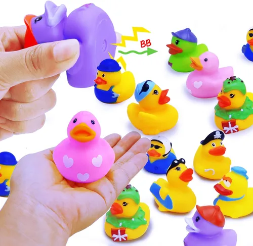 Miniatura 3 de Patos de goma para niños, juguetes de baño para bebés, patos flotadores para niños pequeños, accesorios para duchas, juguetes para el aula