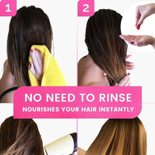 Miniatura 8 de Cápsula de suero de tratamiento capilar, hidratante y fortaleciendo el cabello sedoso, aceite de suero de vitamina para cabello encrespado y dañado