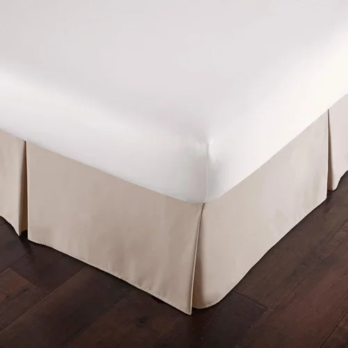 Miniatura 24 de Southshore Fine Linens VILANO Springs faldón para cama plisada, 15 pulgadas, Microfibra, Blanco brillante, gemelo