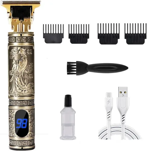 Miniatura 65 de Cortadora de pelo profesional para hombres y mujeres, inalámbrica, recargable, recortadora de pelo, kit de aseo de corte de cuerpo de metal