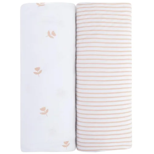 Miniatura 6 de Ely's & Co. Funda para cambiador, sábanas para cambiador de pañales, paquete de 2, juego de sábanas para cunas para bebés, 100% algodón de punto
