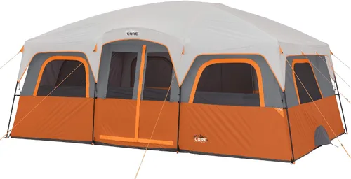 CORE Tienda de campaña para camping familiar | 10 personas/11 personas/12 personas grandes para múltiples habitaciones, tiendas de campaña para