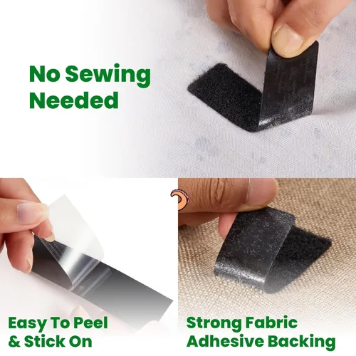 Miniatura 3 de Tiras adhesivas para tela (72 pies x 1/2 pulgada), se pegan sin coser ni planchar, para ropa y cortinas, cinta de dobladillo de doble cara