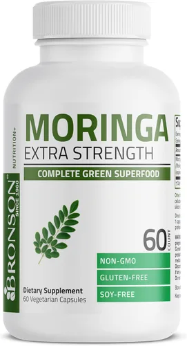 Miniatura 3 de Bronson Moringa Cápsulas extra fuertes Moringa Oleifera en polvo, 60
