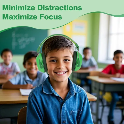 Miniatura 5 de Auriculares con cancelación de ruido para niños, protección auditiva para niños orejeras de 28dB SNR con reducción de ruido para niños de 3-16 años