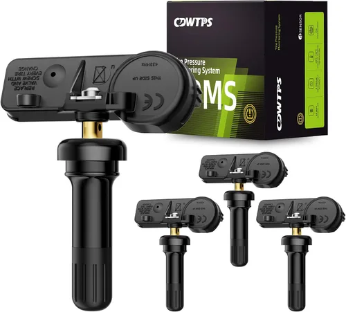 CDWTPS TPMS Sensor Dodge, paquete de 4 sensores de sistema de monitoreo de presión de neumáticos de 433 MHz, compatible con Dodge Jeep Ram