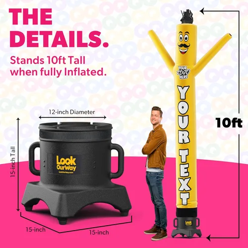 Miniatura 3 de LookOurWay Wacky Waving - Chico inflable de tubo – Bailarines de aire personalizados publicitarios inflables de aire para promoción de negocios