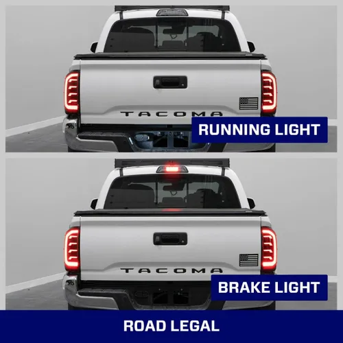 Miniatura 8 de Form Lighting Luces traseras LED secuenciales compatibles con Toyota, Tacoma 2016-2023, rojo (par)