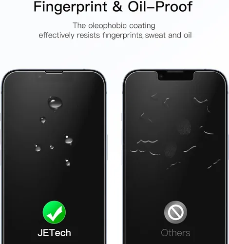 Miniatura 5 de JETech - Protector de pantalla de cobertura completa para iPhone 14 Plus de 6.7 pulgadas, película de vidrio templado 9H, compatible con fundas